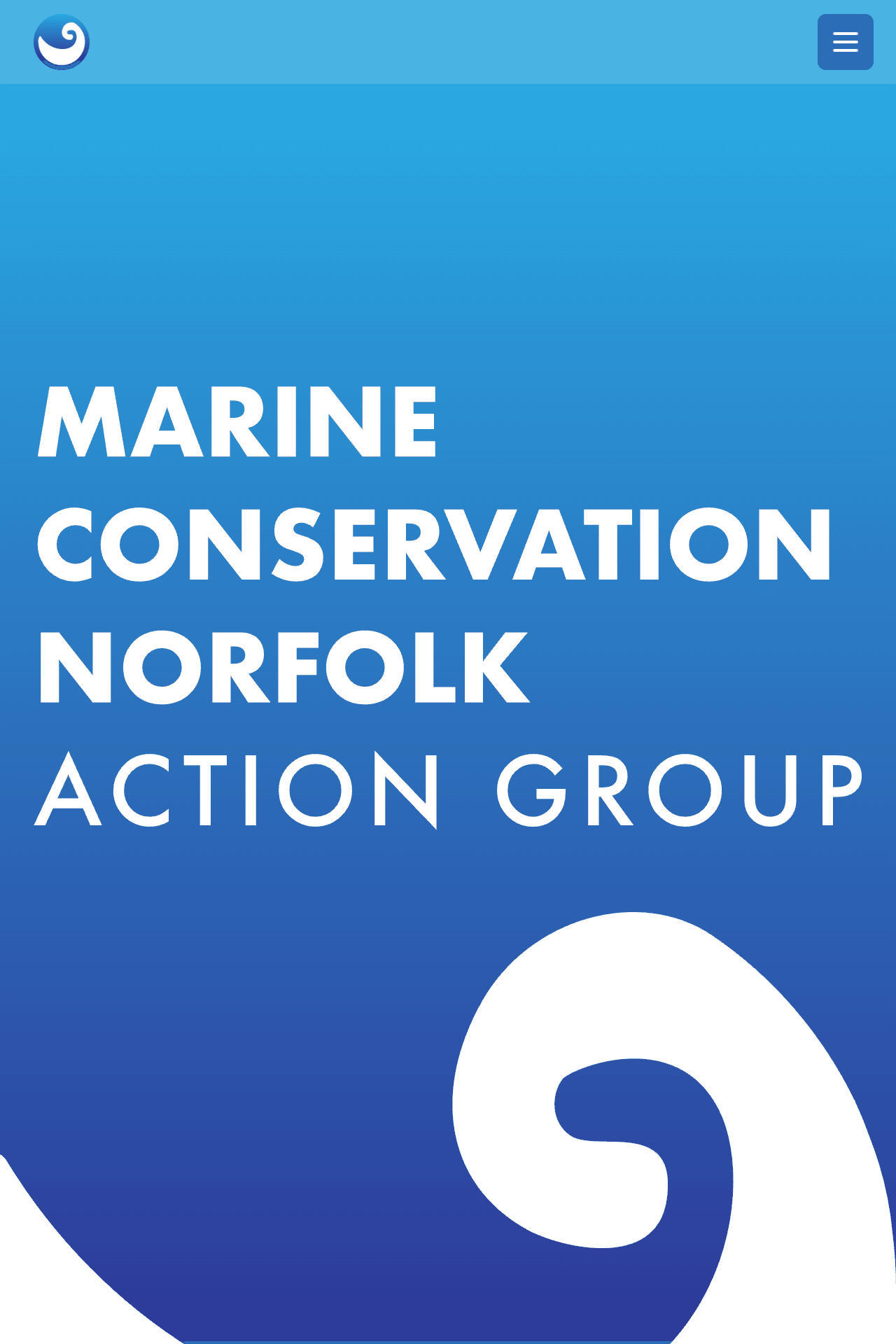 Screenshot of the Marine Conservation Norfolk website